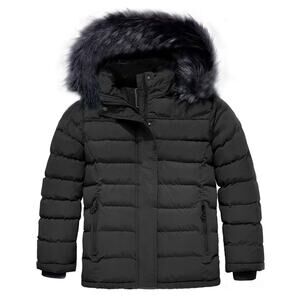 ZSHOW Girls' 8 Puffer Jacket Soft Fleece Lined Warm Winter Coat with Fur Hood